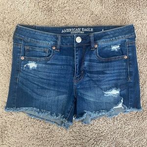 American Eagle Midi Super Stretch Denim Shorts